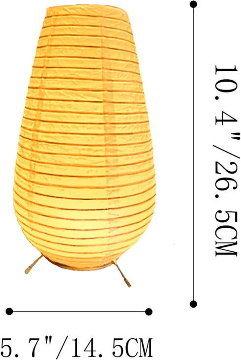 10 Inch Cozy Battery Operated Lamp, Cute Paper Lamp, Accent Table Lamp, Small Tabletop Night Light for Bedroom Living