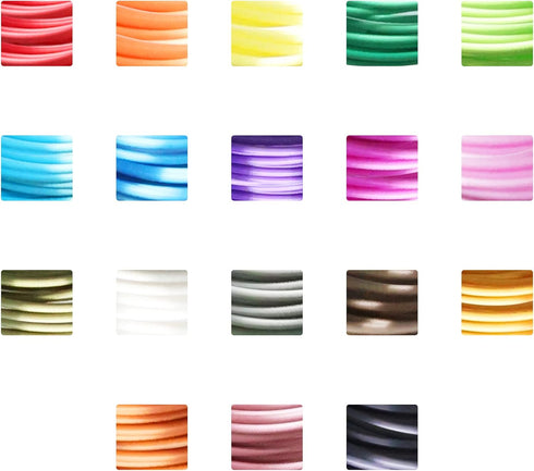 TTYT3D 18 Popular Shiny Silk Colors PLA 3D Printer Filament Sample Pack, Total 72m