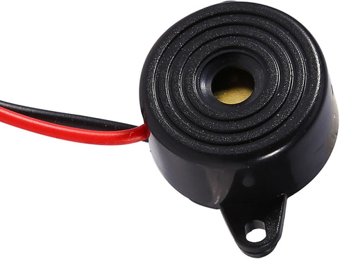 Walfront 23mm 12mm 100mm Piezoelectric Buzzer, Active Sound Electronic Sounder with Integrated Driver for Computers