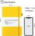 Notebook Journal, College Ruled Notebook Lined A5 160 Pages,Hard Cover Journals for Writing, Notebooks for Work Office School Women Men,5.7 inches x 8.4 inches(Yellow)