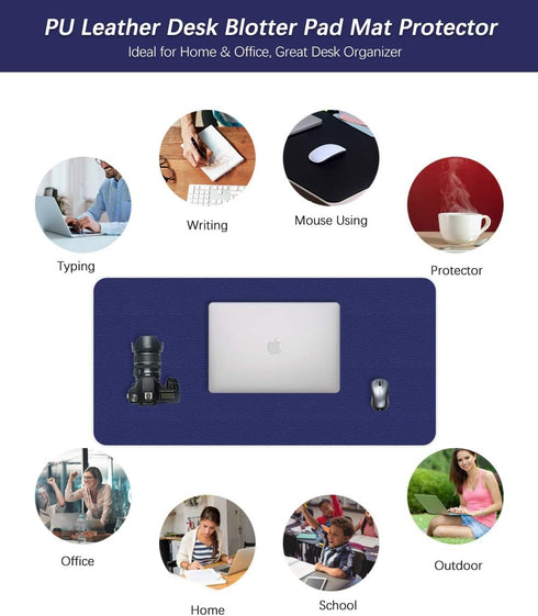 Home & Kitchen's Stars 16 32 Inch Office Desk Mats Pad Table Protector X PU Leather Desk Blotters on Top of Desks