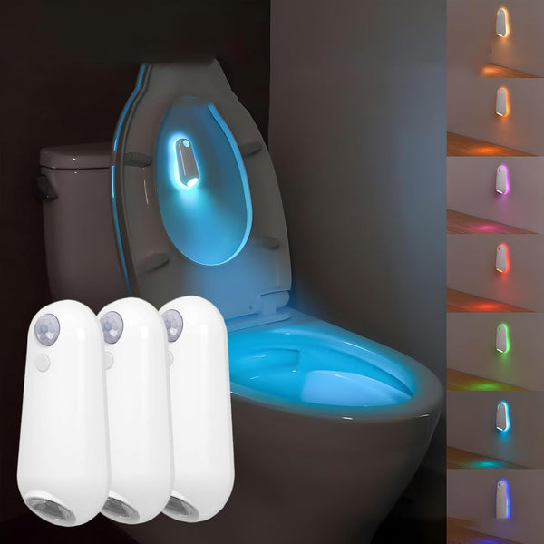ONXE Toilet Night Light Motion Sensor, 8 Color Changing LED Wall Motion