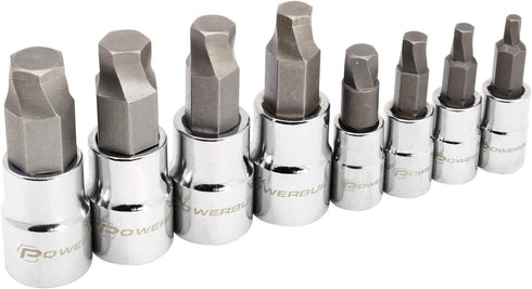 Powerbuilt 8 Pc. 3/8" Drive SAE Zeon Hex Bit Socket Set - Hand Tools, Sockets for 3/8" Drive
