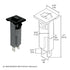 W Type 6 Amp Thermal Circuit Breaker Fuse, W28-XQ1A-6, Quick Connect, Snap-in, 3 Pack