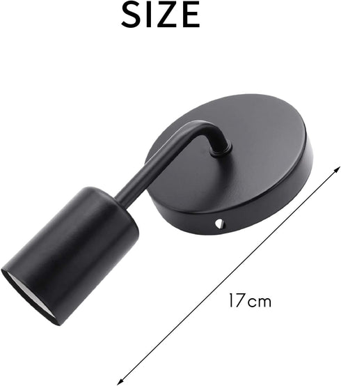 Senmubery Country Black Loft Antique Iron Simple Wall lamp American Restaurant Bar Corridor Aisle Wall Sucker Wall lamp
