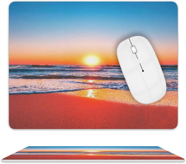 Sunrise Mouse Pad, Waterproof Square Mouse Mat with Non-Slip Rubber Base for Office Home Laptop