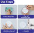 Wall Protector Round, 3 1/4 in, 10 Pack Doorknob Shield Guard with Self Adhesive Sticker, HOME MASTER HARDWARE