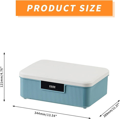 Lockable Storage Container Bin, 4.2 Gallon Heavy Duty Plastic Organizer Box with Combination Lock, Usable for Item or