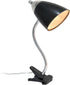 LD1097-BLK 17.5" Simple Designs Sleek & Flossy Adjustable FlexiClip Desk Lamp, for Office, Bedroom, Living Room, Black