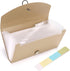 BTSKY Expanding File Folder, 13 Pockets Small Accordion Card and Ticket Holder, Khaki