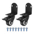 PATIKIL 2" Side Mount Casters with Brake 2 Pcs L-Shaped Plate Swivel