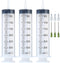 3 Pcs 350ml Syringes with Needle 14G 1.5”, Extra Large Plastic for Glue Dispensing, Scientific Labs