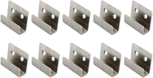 Stainless Steel Tile Bracket Billboard Holder, Wall Mounted Utility Hooks for Ceramic Tile Display, 10 Pack, Silver
