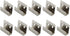 Stainless Steel Tile Bracket Billboard Holder, Wall Mounted Utility Hooks for Ceramic Tile Display, 10 Pack, Silver