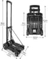 4 2 cart,Backpack Folding Hand Truck Small Dolly,Foldable Utility cart with Wheels & Elastic Ropes,Foldable Trolley,Car