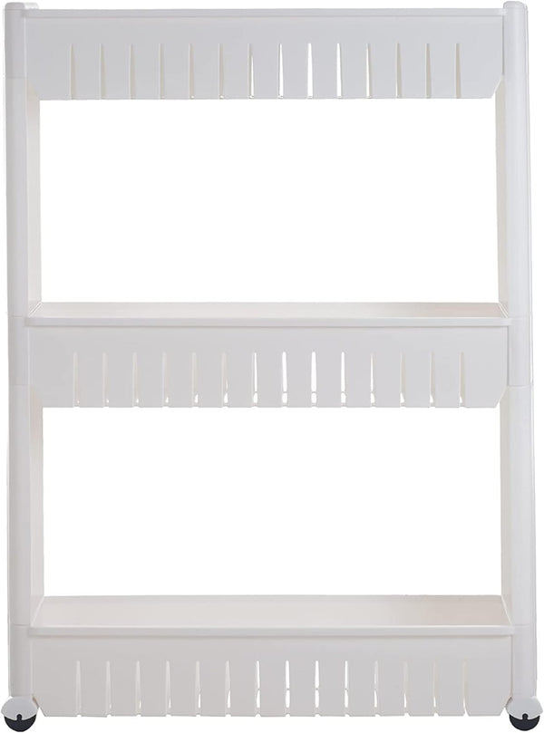 Lavish Home 3 Tier Shelf Rolling Cart - Narrow-Space Kitchen or Bathroom