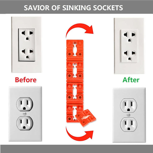 Switch and Receptacle Spacer Outlet Spacers, 100pcs Electrical Outlet Shims for Loose Outlet Electric Switch