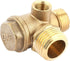 Check Valve for Air Compressor Air Compressor Check Valve, 3-Port Brass Male Threaded Air Compressor Check Valve, Tube Connector Tool Pneumatic Accessory by Yosoo Health Gear