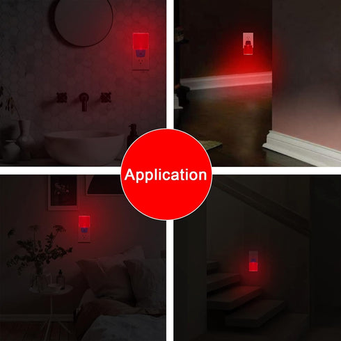2 Pack, 0.5W Red Night Lights Plug in Red Light Night Light with Dusk to Dawn Sensor, Auto On/Off LED Night Light Plug