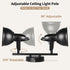 2-Light E26 Bulbs LTBLIGHT LED Track Lighting Kit, Directional Ceiling Light Fixture, Industrial Black Ceiling Spot