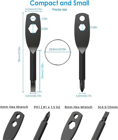 4-in-1 Gifts for men, Father's Day gifts Pocket Screwdriver Keychain Tools, Mens for Dad Husband Boyfriends Cool