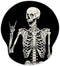 Britimes Ergonomic Mouse Pad with Wrist Support, Black Human Skeleton Skull Non-Slip Base for Home Office Gaming