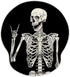 Britimes Ergonomic Mouse Pad with Wrist Support, Black Human Skeleton Skull Non-Slip Base for Home Office Gaming