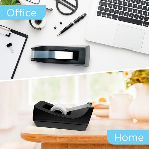 Desktop Tape Dispenser - Non-Skid Base, Weighted Roll Dispenser for Office Home School (Tape Not Included)