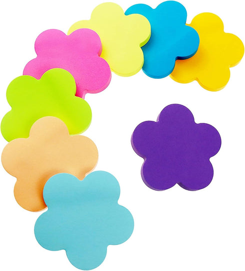 Sticky Notes, 560 Sheets 3 × 3 Inches, Plum Blossom Shape Self-Sticky Notes Pad, Bright Colors for Home Office