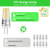 5 Pack G4 Bulb 2W 30W 3000K 250 360Beam T3 Bulb Bulbs, 12V G4 BUBO LED Equivalent Warm White Lumens Angle, Halogen