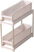 NOENNULL Rolling Cart Storage Trolley Cart Slide Out Rolling Utility Cart Shelf Rack on Wheels Multi-purpose Shelving