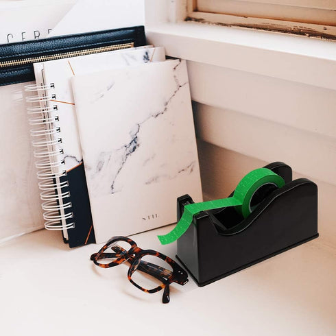 Heat Press Tape Dispenser, Desk Heat Tape Dispenser 6.3 x 2.5 x 3.4 Inch, Holder Fits 1" and 3" Core (Black)