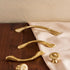 SANCHAKOU 2 Pack Cupboard Drawer Pull Handles Solid Bedside Table Brass Handle Chinese Gold Wardrobe Cabinet Handle
