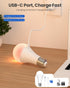 Bulbs Bulbs 15 A19 E26 Dimmable Bulbs 1 Pack KINDEEP Rechargeable Light with Remote: Battery Operated with Colors