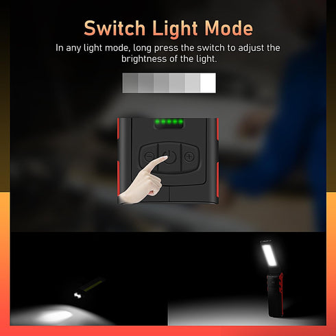 2 270 WINDFIRE Rechargeable Work Light Grill Light, Magnetic Flashlight, Gadgets for Men, Modes, Degree Roration