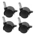 Cabilock 4pcs Heavy Duty Quiet Pu Caster Wheels Brakes for Furniture Workbenches