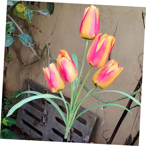 Tulip Lawn Lamp Outside Solar Lights, Outdoor Lawn Light Garden Stake Light, Solar Powered Lights for Outdoor Lawn