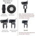50 x 18mm Set of 4 Luggage Suitcase Replacement Wheels, Rubber Swivel Caster Bearings