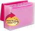 Smead Poly Expanding File, Wave Pattern Pink/Clear, 12 Dividers, Flap and Cord Closure, Letter Size (70864)
