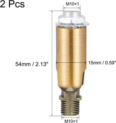 180 M10 Pack 2 MECCANIXITY Sloped Ceiling Adapter Degree Swivel Thread, for Chandelier Ceiling Pendant Light, Gold