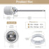 E26 Bulb 6 Inches Bulb, 1 Pack DiCUNO Medium Base Ceramic Light Threaded Socket with White Shade Ring, Standard
