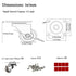 Mini Caster Wheels 0.5 Inch Low Profile Rubber Tiny Swivel Casters for Small Appliances, 8 Pack