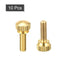 uxcell 10Pcs Knurled Thumb Screws, M5x16mm Brass Shoulder Bolts Fasteners for PC, Electronic, Mechanical