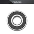 Othmro 2Pcs 1622-2RS Deep Groove Bearings, Double Bearing High Carbon Chromium for Robotics, 14.29x34.93mm