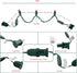 Christmas Lights - 50 Red LED 17FT Mini String Lights, 120V UL, Green Wire for Indoor & Outdoor Holiday Decorations
