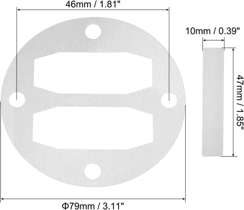 PATIKIL Head Gasket Kit Reed Valve Replacement, 4 Sets Central Pneumatic Air Compressor Parts