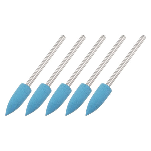 uxcell 5 Pcs Silicone Rubber Grinding Buffing Wheels, 2000 Grits, 6mm Dia Pointed Polishing Head