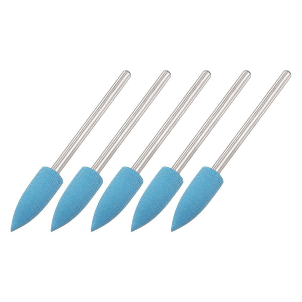 uxcell 5 Pcs Silicone Rubber Grinding Buffing Wheels, 2000 Grits, 6mm Dia Pointed Polishing Head