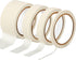Zonon 4 Rolls Basic Masking Tape - 1/4, 3/4, 1 and 2 in General Purpose No Residue Easy Tear Tape (White)