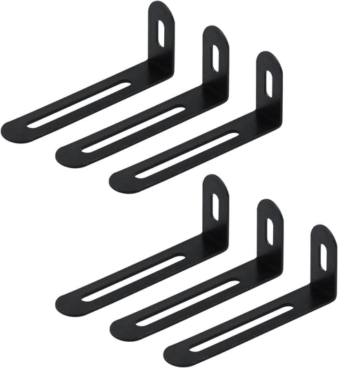 Dnyta 6 Pack Shelf Bracket L-Shape Corner Brace Adjustable L Brackets Adjustable